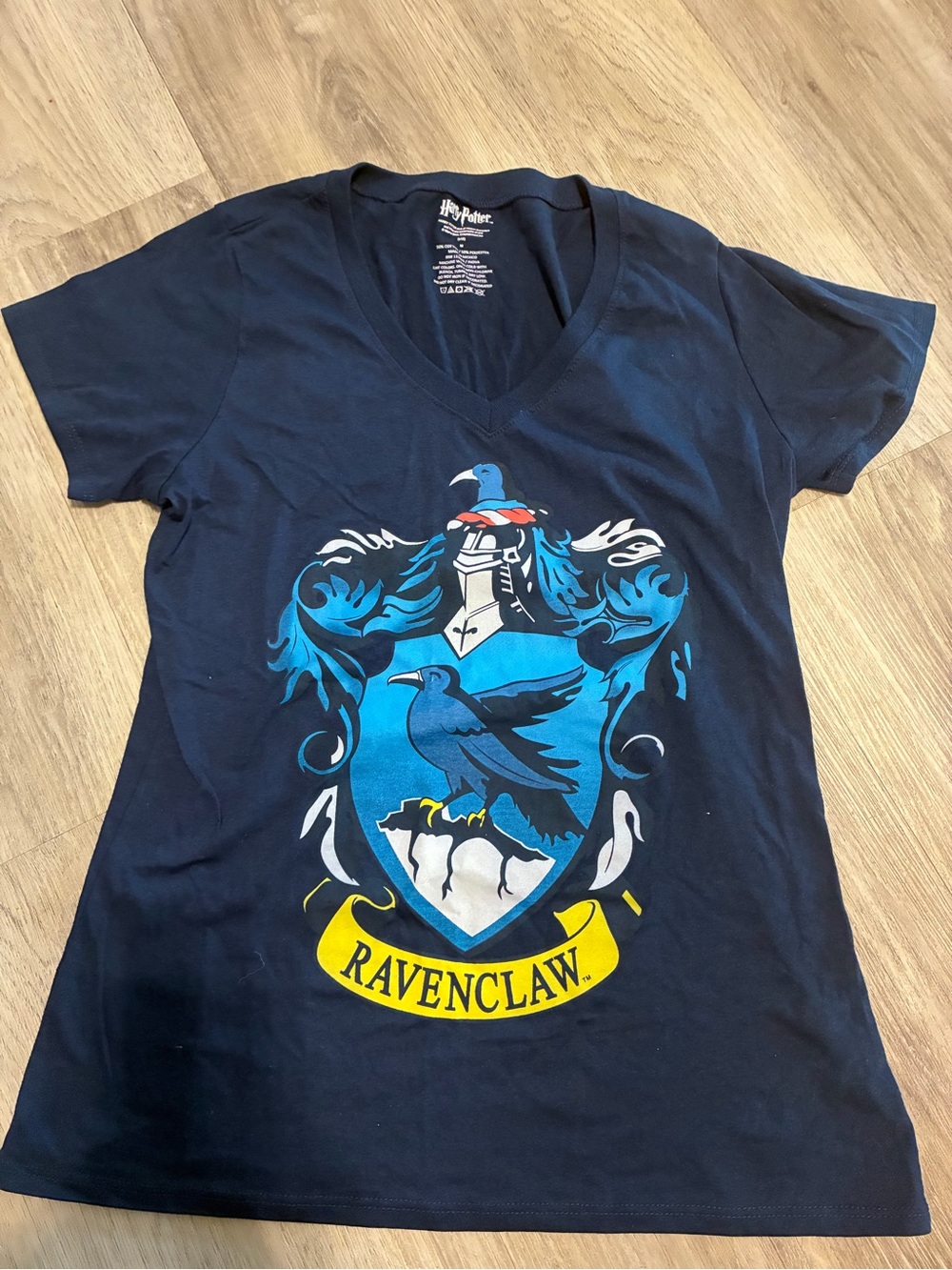 Harry Potter Ravenclaw V-Neck Short Sleeve Tee - Navy Blue